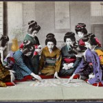 Girls playing Uta-garuta
