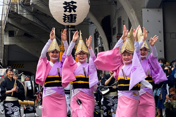 Awa Odori dance in the streets of Tokyo